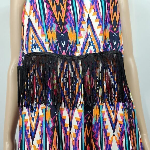 Justify Multi Color Fringed Maxi Dress - Picture 6 of 11